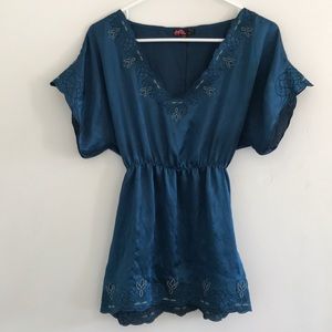 ❤️ Navy blue silky tunic